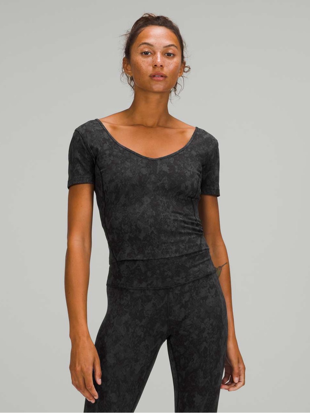 Lululemon Align T-shirt Hideaway Camo Deep Coal Multi